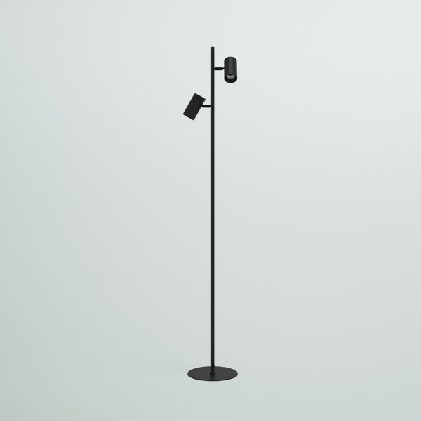 Zipcode Design™ Marcos 2Light Dimmable Floor Lamp with Adjustable Head, for Living Room, 2700K